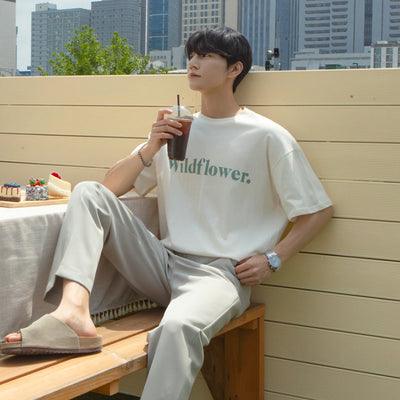 Playera Casual de Verano para Hombre Estilo Coreano con Estampado de Letras - Image 4
