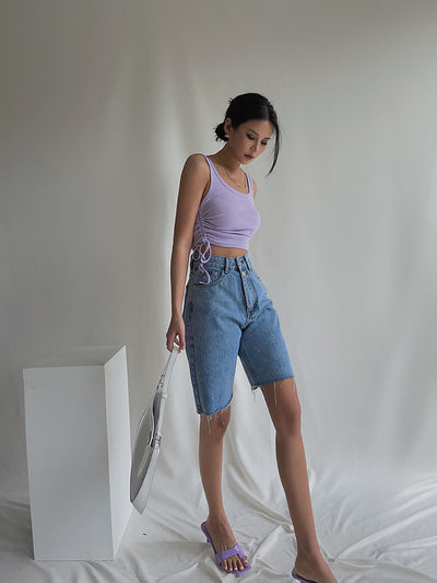 Pantalones Vaqueros Cintura Alta Mujer Verano Corte Recto Holgado y Ligero - Image 7