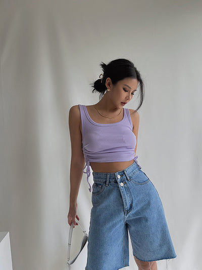 Pantalones Vaqueros Cintura Alta Mujer Verano Corte Recto Holgado y Ligero - Image 4