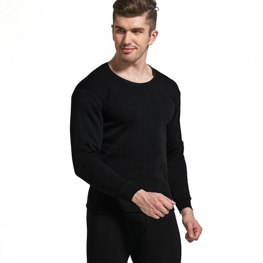 Conjunto de Ropa Térmica para Hombre Cuello Redondo Poliéster Ligero Otoño Invierno - Image 8