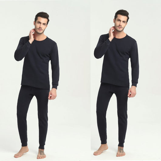 Conjunto de Ropa Térmica para Hombre Cuello Redondo Poliéster Ligero Otoño Invierno - Image 6