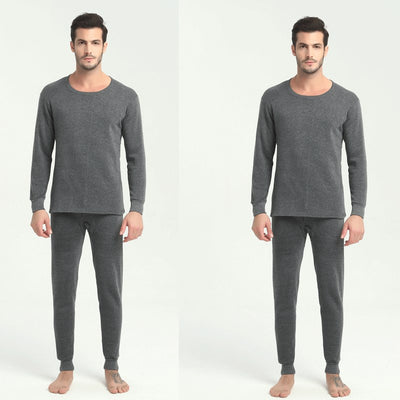 Conjunto de Ropa Térmica para Hombre Cuello Redondo Poliéster Ligero Otoño Invierno - Image 5
