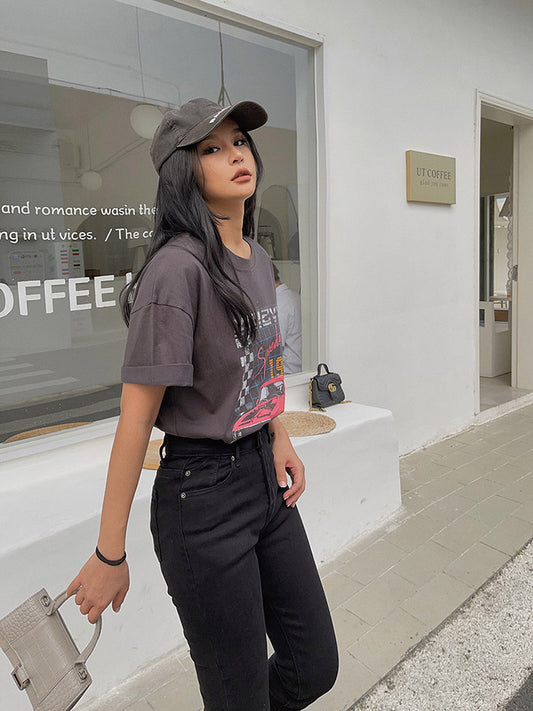 Camiseta Retro de Carreras y Calle Estilo Vintage Cool Girl - Image 2