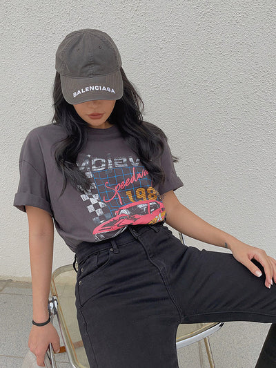Camiseta Retro de Carreras y Calle Estilo Vintage Cool Girl - Image 5