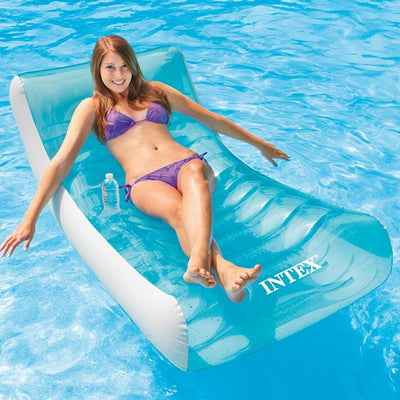 Colchón Flotante Reclinable Transparente con Respaldo Inflable - Image 5