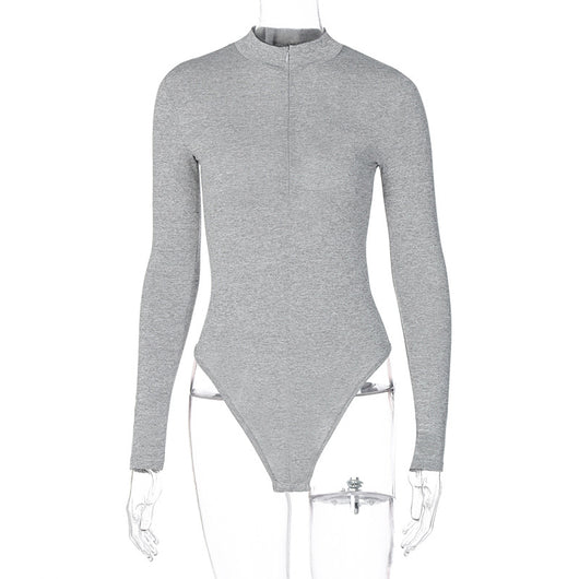 Blusa Térmica Cuello Alto Gris Ajustada para Invierno - Image 11