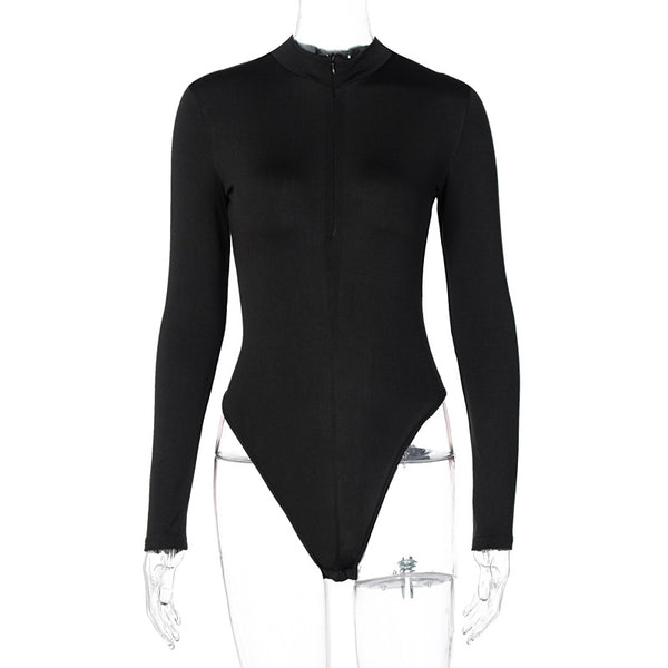 Blusa Térmica Cuello Alto Gris Ajustada para Invierno