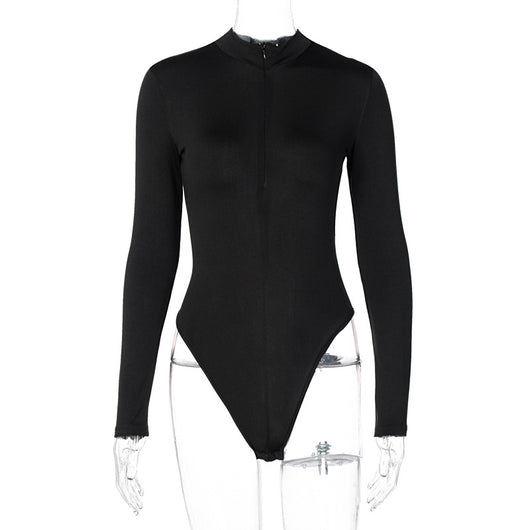 Blusa Térmica Cuello Alto Gris Ajustada para Invierno