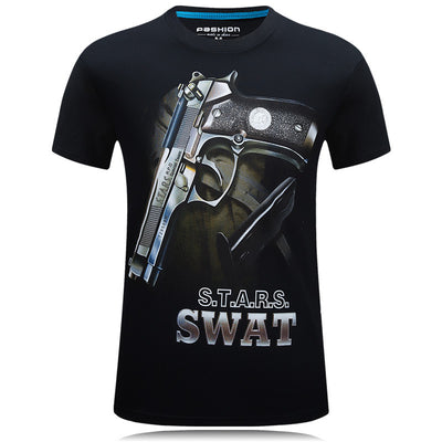 Camiseta Juvenil Estampado 3D Manga Corta para Hombre - Image 4