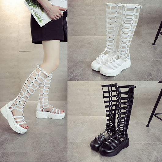 Sandalias Plataforma Coreanas con Tacón Grueso y Diseño Hueco - Image 10