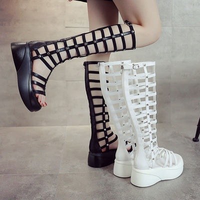 Sandalias Plataforma Coreanas con Tacón Grueso y Diseño Hueco - Image 8