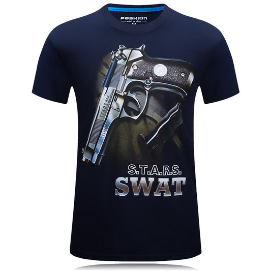 Camiseta Juvenil Estampado 3D Manga Corta para Hombre - Image 2