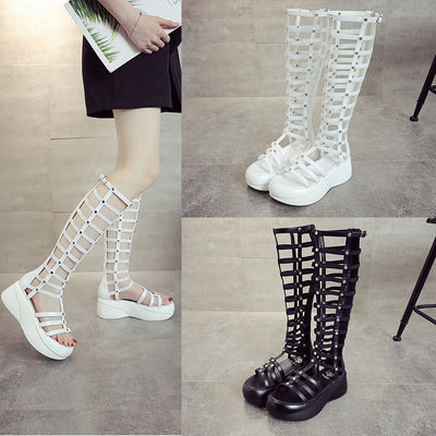 Sandalias Plataforma Coreanas con Tacón Grueso y Diseño Hueco - Image 3