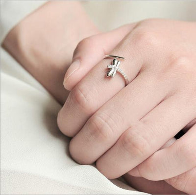 Anillo de Plata Libélula con Diamante - Diseño Delicado para Mujer - Image 7