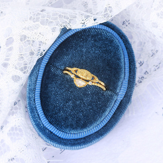 Anillo de Piedra Lunar Azul Natural para Mujer - Image 6