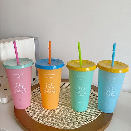 Vaso Térmico Coreano de Gran Capacidad con Popote Reutilizable - Image 12