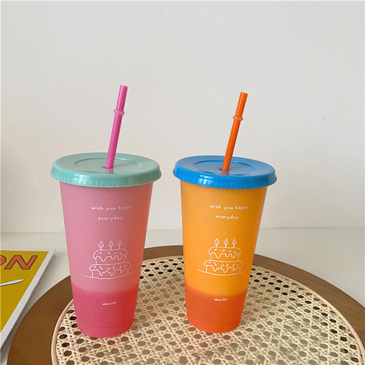 Vaso Térmico Coreano de Gran Capacidad con Popote Reutilizable - Image 3