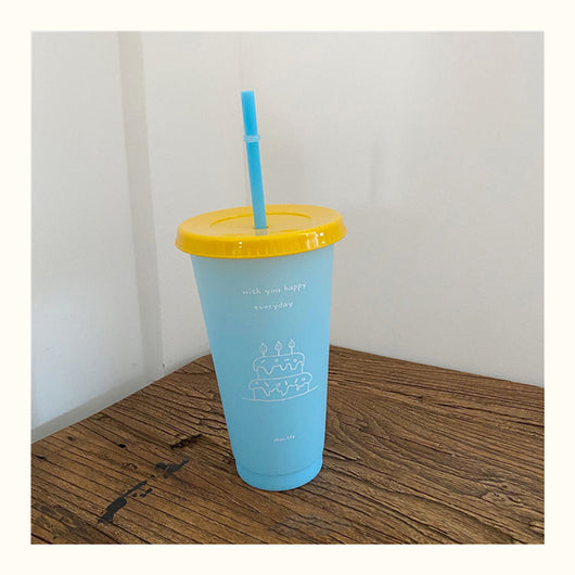 Vaso Térmico Coreano de Gran Capacidad con Popote Reutilizable - Image 7
