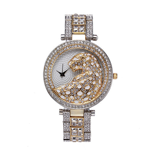 Reloj de Cuarzo Acero Inoxidable Estilo Leopardo Resistente al Agua - Image 7