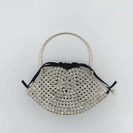 Bolso de Noche Metálico con Diamantes - Cartera Elegante para Eventos - Image 10