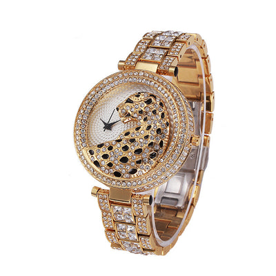 Reloj de Cuarzo Acero Inoxidable Estilo Leopardo Resistente al Agua - Image 11