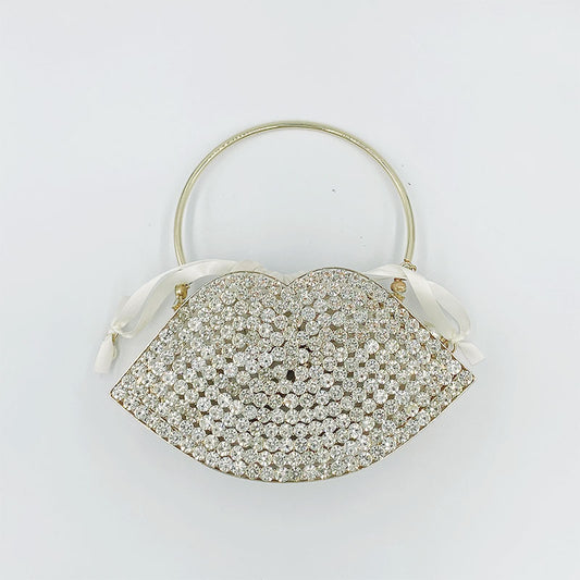 Bolso de Noche Metálico con Diamantes - Cartera Elegante para Eventos - Image 2