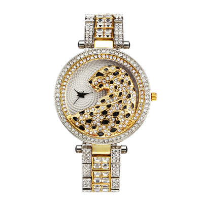 Reloj de Cuarzo Acero Inoxidable Estilo Leopardo Resistente al Agua - Image 4