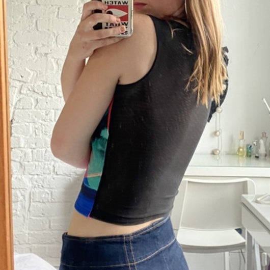 Musculosa Retro con Estampa Artística y Malla Vintage para Mujer - Image 11