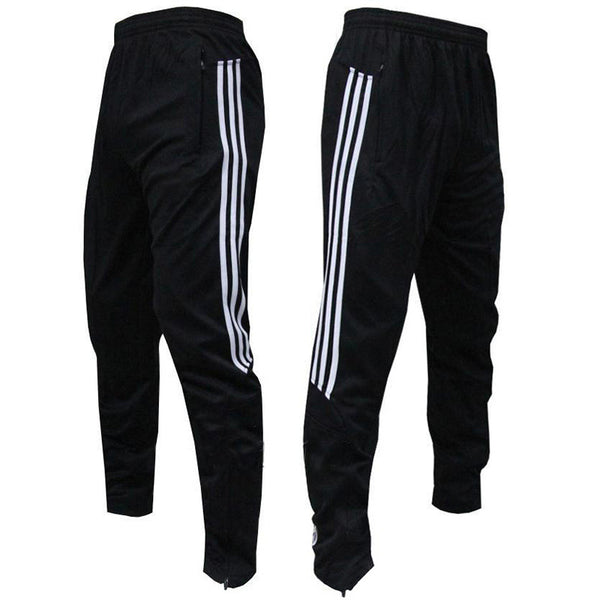 Pantalones de Entrenamiento con Cierre de Tres Barras y Puño Ajustable