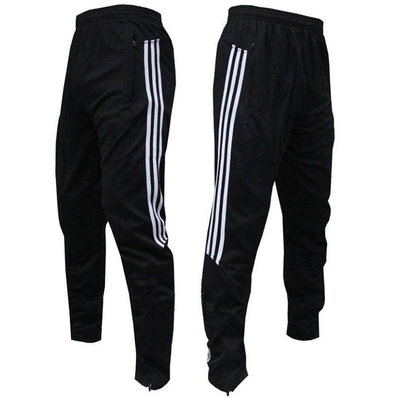 Pantalones de Entrenamiento con Cierre de Tres Barras y Puño Ajustable