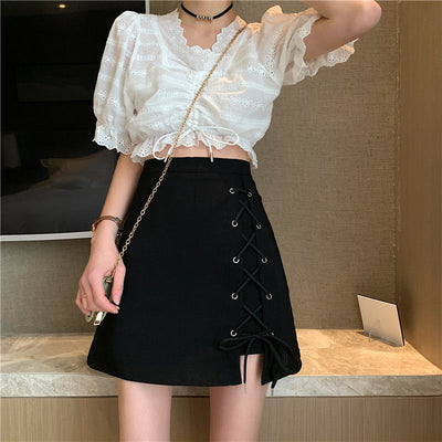 Falda Negra Cintura Alta para Primavera y Verano - Image 8