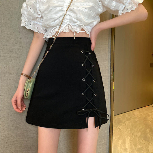 Falda Negra Cintura Alta para Primavera y Verano - Image 5