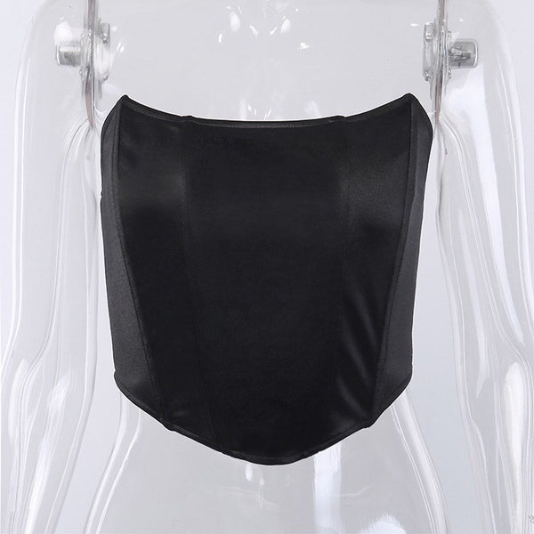 Top Tubular Ajustado sin Tirantes para Mujer - Diseño Moderno y Elegante