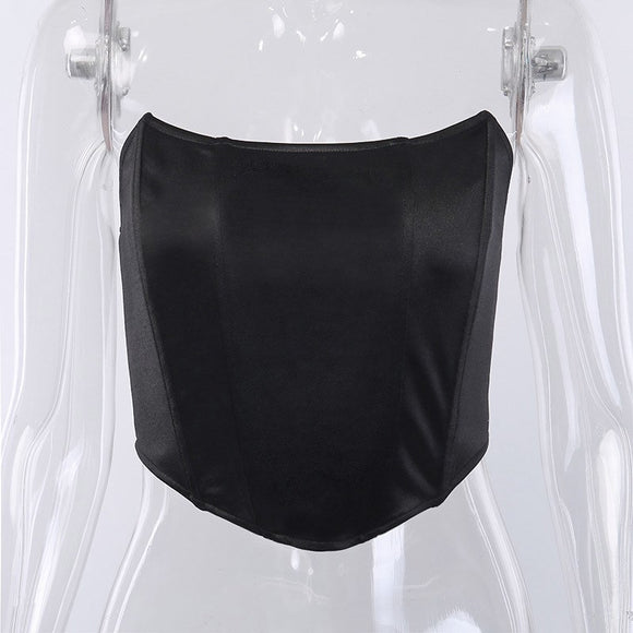 Top Tubular Ajustado sin Tirantes para Mujer - Diseño Moderno y Elegante