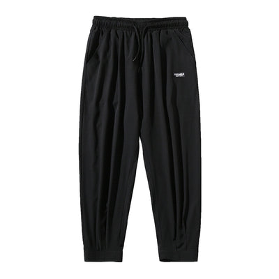 Pantalones Seda Helada Cintura Alta Drapeado Ligero