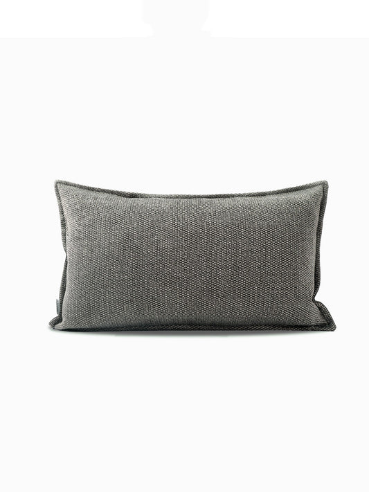 Cojín Cuadrado Gris Oscuro de Algodón y Lino para Sofá y Decoración - Image 2