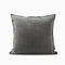 Cojín Cuadrado Gris Oscuro de Algodón y Lino para Sofá y Decoración