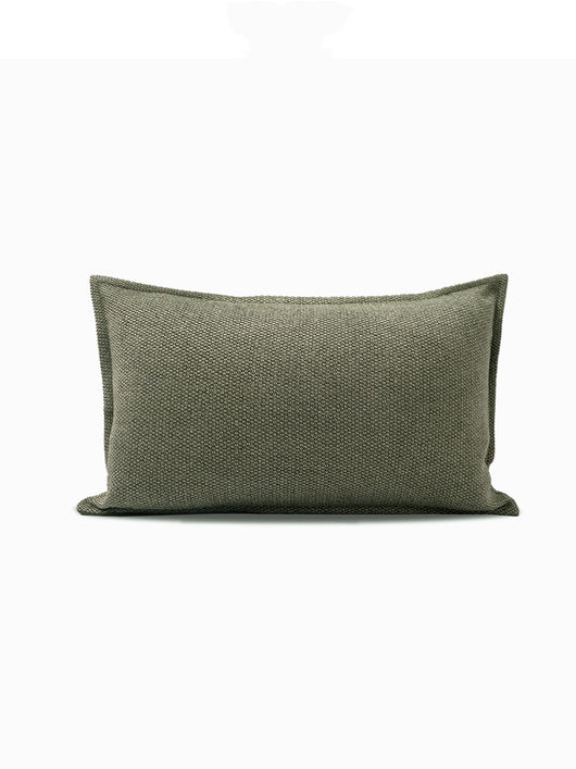 Almohada Lumbar Gris Verde de Algodón y Lino - Cojín de Apoyo Nórdico - Image 7