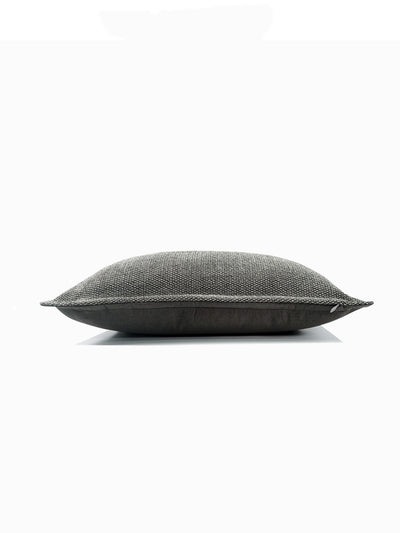Cojín Cuadrado Gris Oscuro de Algodón y Lino para Sofá y Decoración - Image 5
