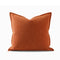 Funda de Almohada Doble Cara Algodón Lino Estilo Japonés Rojo Naranja