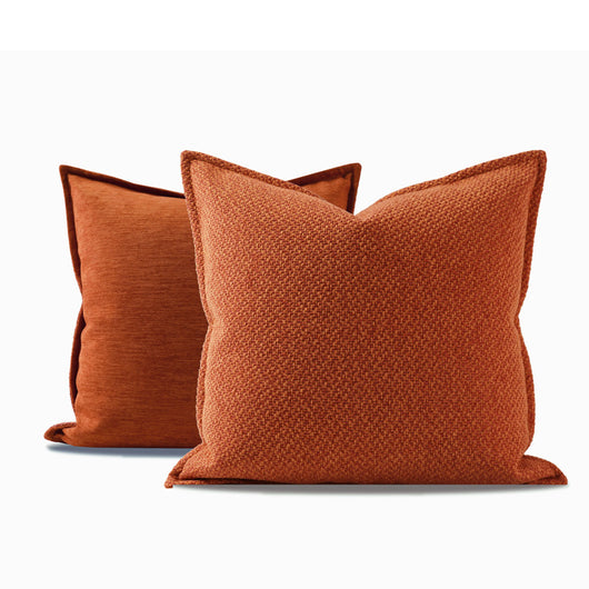 Funda de Almohada Doble Cara Algodón Lino Estilo Japonés Rojo Naranja - Image 7