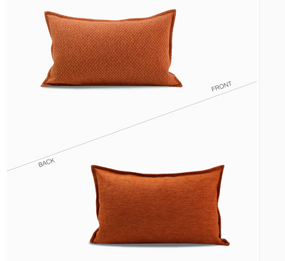 Funda de Almohada Doble Cara Algodón Lino Estilo Japonés Rojo Naranja - Image 8