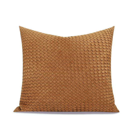 Almohada Decorativa Artesanal Cuero Naranja Wabi Wind - Tejida a Mano - Image 6