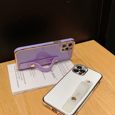Funda de Silicona Candy Color con Pulsera Metálica 6D para iPhone - Image 14