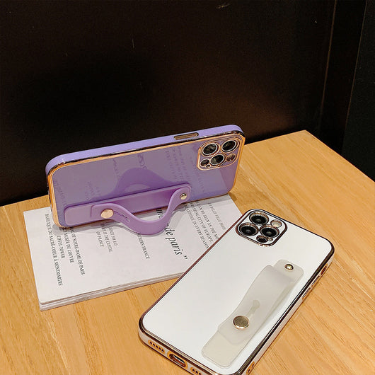 Funda de Silicona Candy Color con Pulsera Metálica 6D para iPhone - Image 14