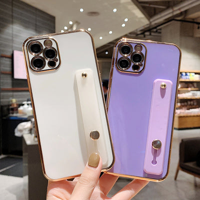 Funda de Silicona Candy Color con Pulsera Metálica 6D para iPhone - Image 13