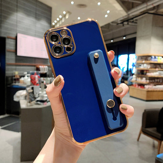 Funda de Silicona Candy Color con Pulsera Metálica 6D para iPhone - Image 7
