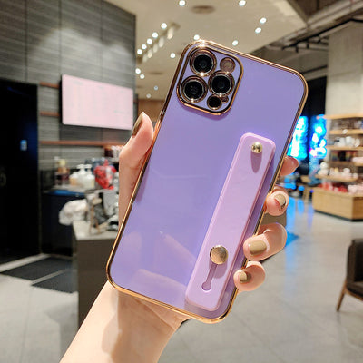 Funda de Silicona Candy Color con Pulsera Metálica 6D para iPhone - Image 10