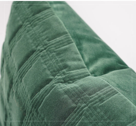 Cojín Chino Moderno Acolchado Verde Oscuro con Textura Geométrica 3D - Image 6