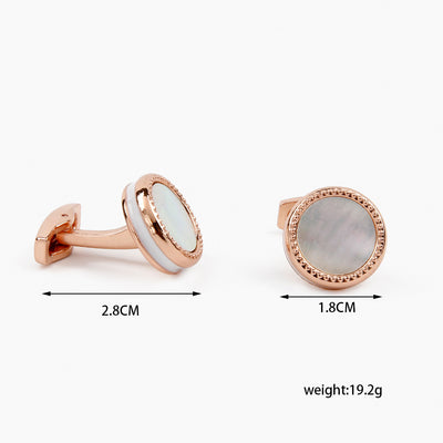 Gemelos Elegantes para Hombre con Incrustación de Concha - 2 Colores - Image 3